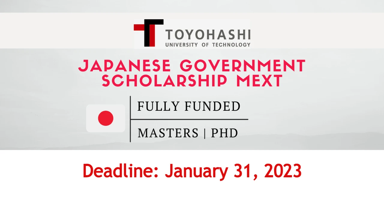 Toyohashi University of Technology Japanese Government (MEXT) Scholarship 2023